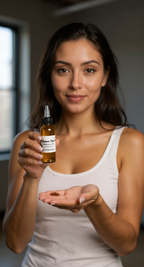 Queen Tee's Premium Batana Oil infused with cinnamon in a 2 oz bottle, natural herbal oil for hair and skin care.