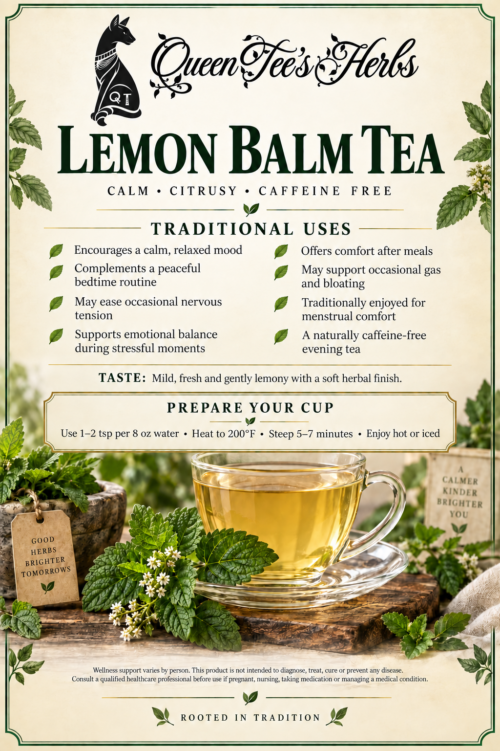 Premium Lemon Balm Tea