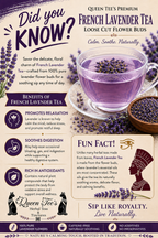 Queen Tee's Premium French Lavender Tea- Loose Cut Flower Buds