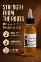 Queen Tee's Premium Batana Oil infused with Cinnamon-2 oz