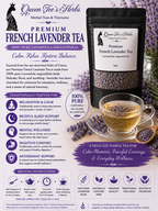 Queen Tee's Premium French Lavender Tea- Loose Cut Flower Buds