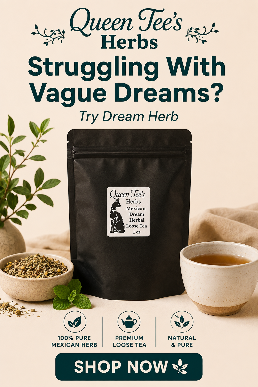 Queen Tee's Premium Mexican Dream Herb Whole (Calea Zacatechichi)