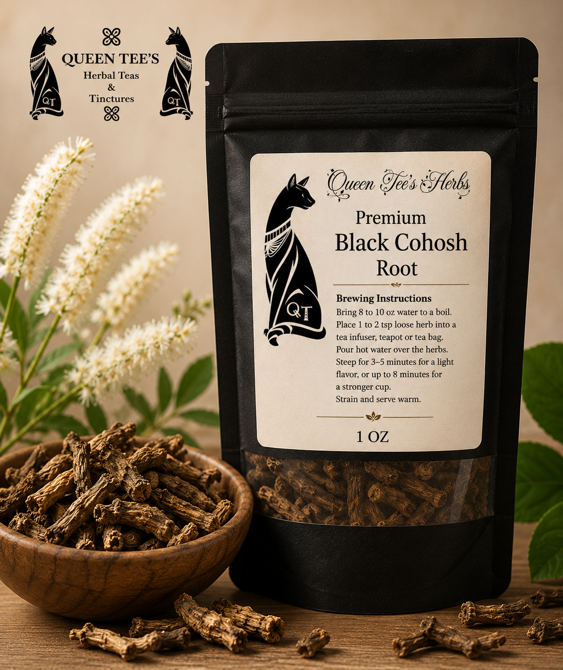 Queen Tee’s Premium Black Cohosh Root