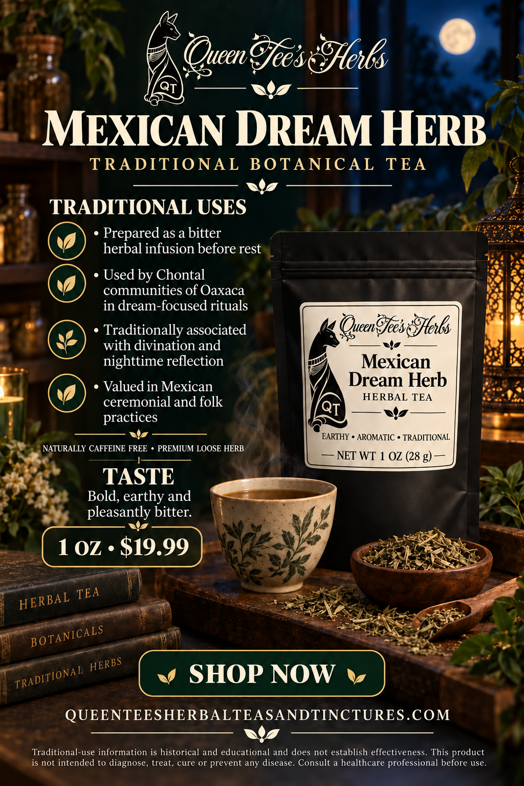 Queen Tee's Premium Mexican Dream Herb Whole (Calea Zacatechichi)
