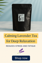 Loose French lavender flower buds for tea from Queen Tee's Herbal Teas, showcasing fresh, aromatic purple lavender buds.