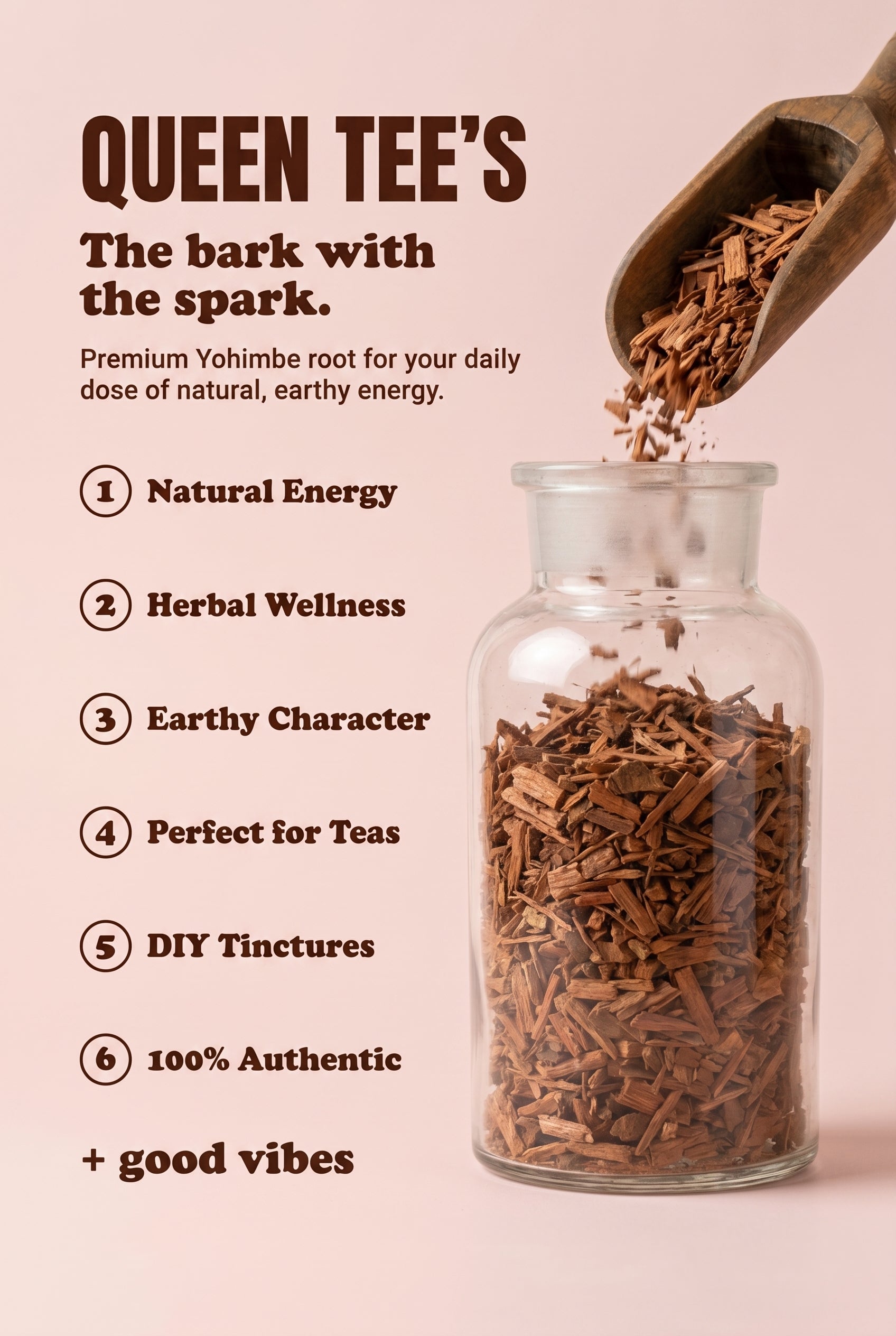 Queen Tee's Premium Yohimbe Bark (Pausinystalia johimbe)