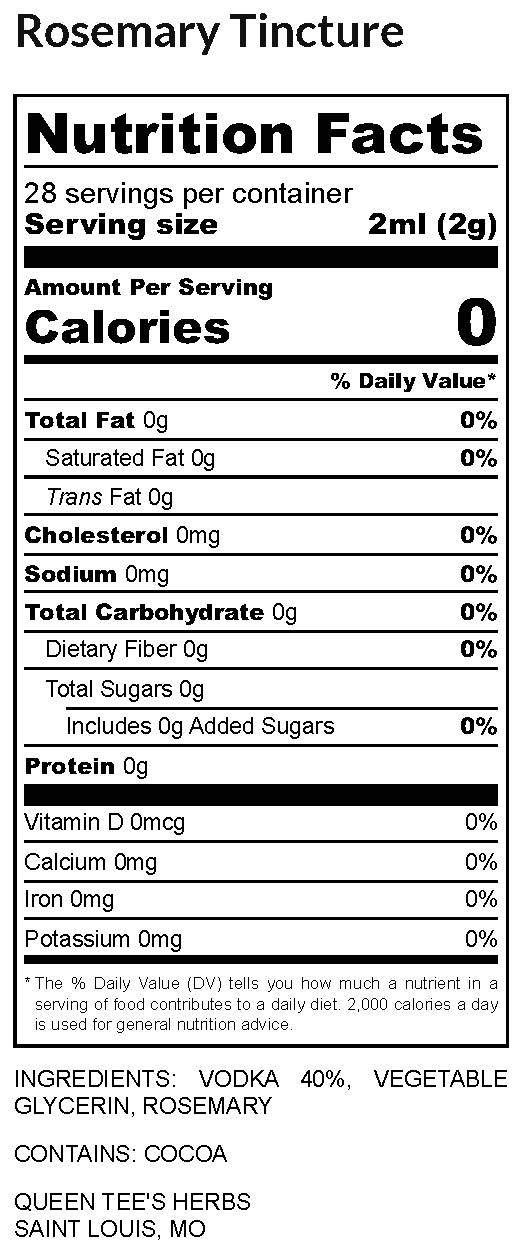 Queen Tee's Premium Rosemary Extract Tincture