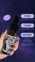 Queen Tee's Mexican Dream Herb Tincture bottle with dropper, featuring label with herbal imagery, for Calea Zacatechichi.