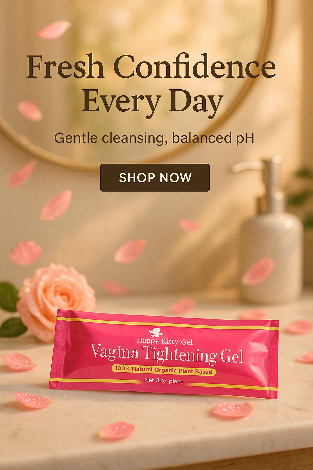 Happy Kitty Women's Feminine Cleansing Tightening Gel (3-Pack)