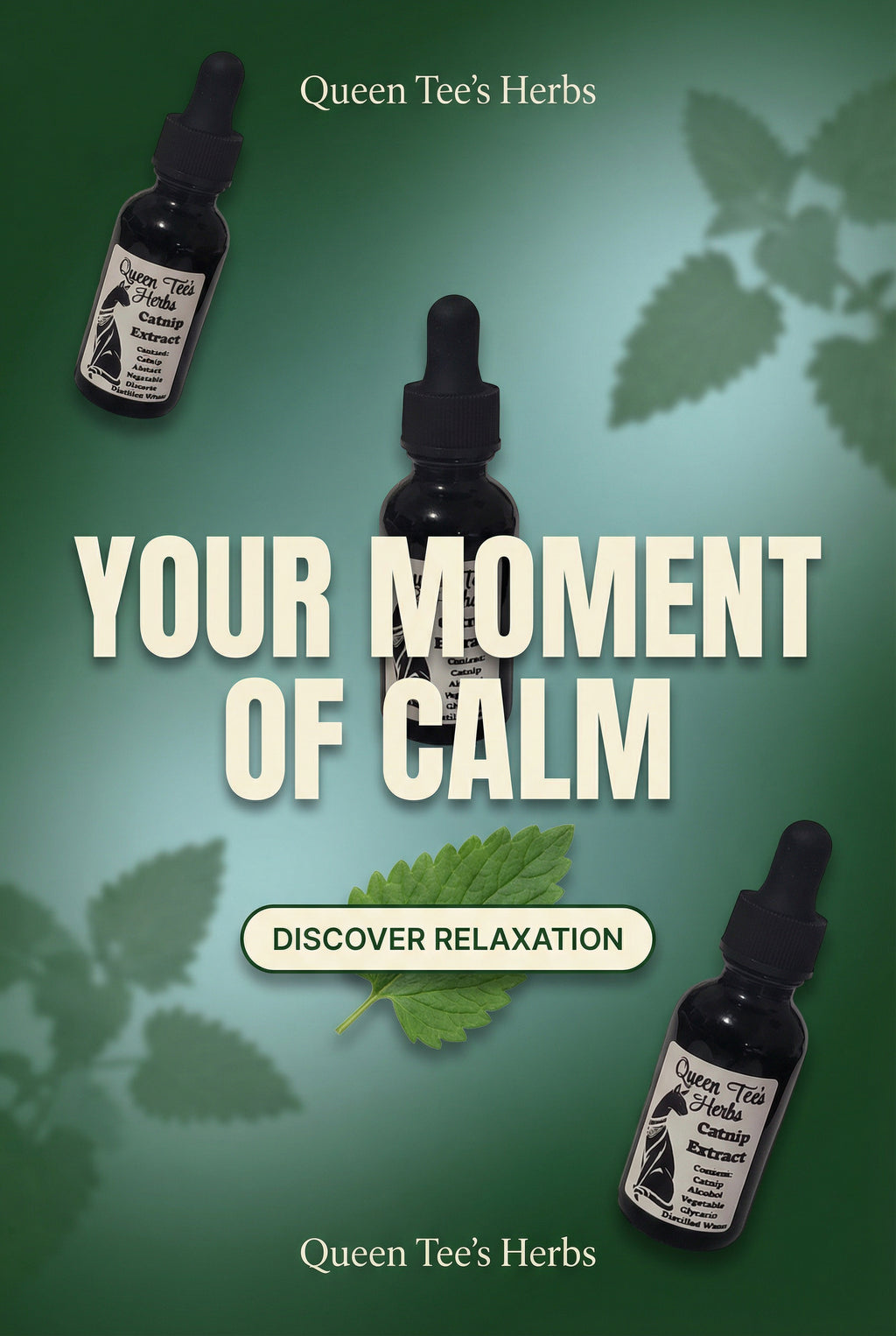 Queen Tee's Premium Catnip Extract Tincture (Nepeta cataria)