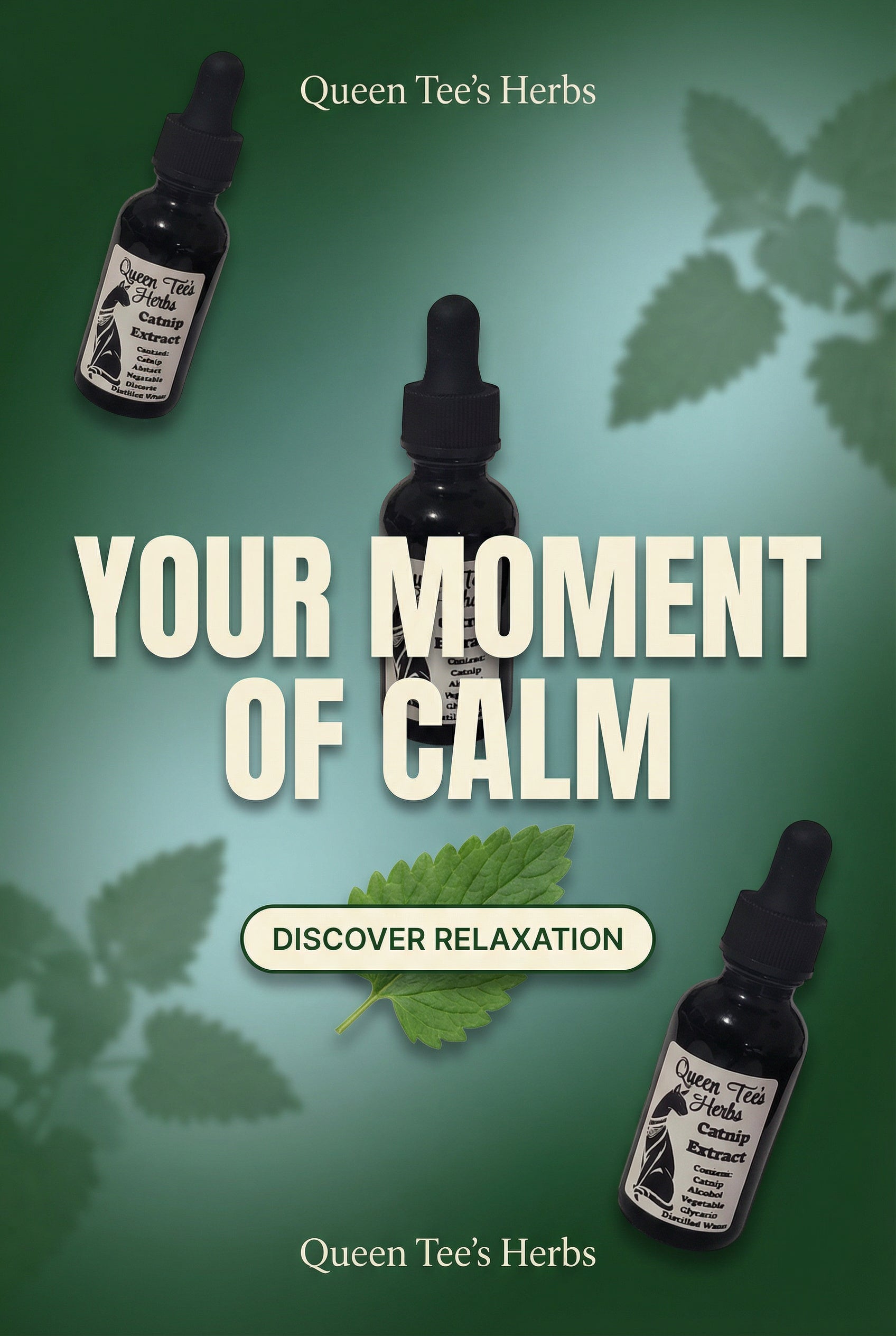 Queen Tee's Premium Catnip Extract Tincture (Nepeta cataria)