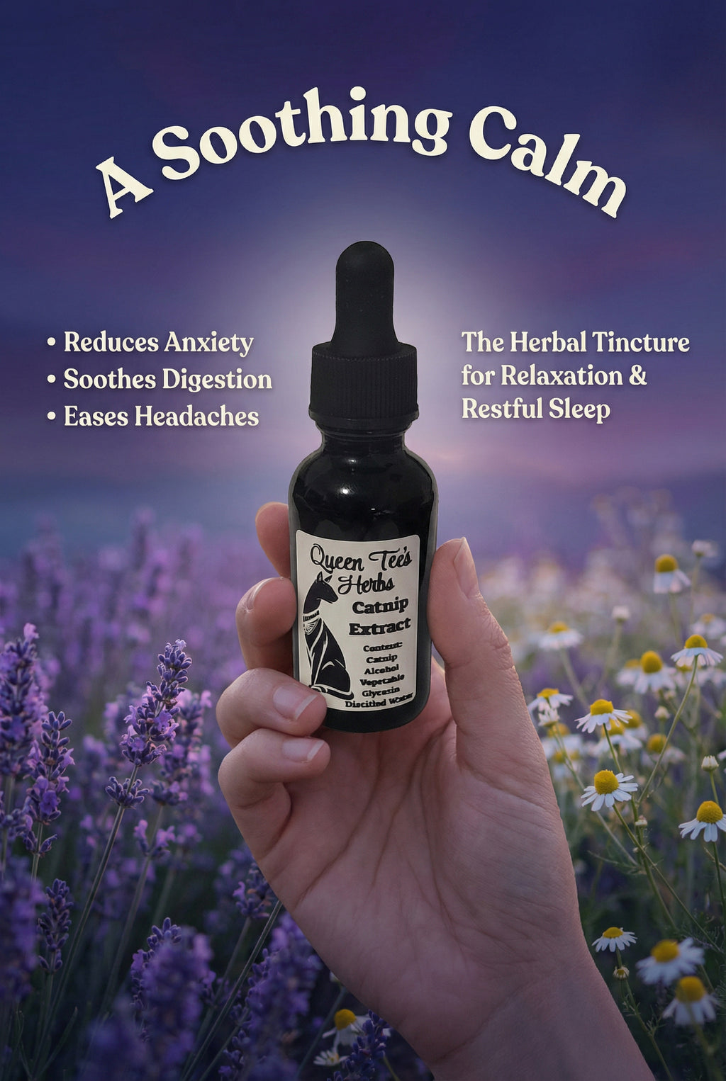 Queen Tee's Premium Catnip Extract Tincture (Nepeta cataria)