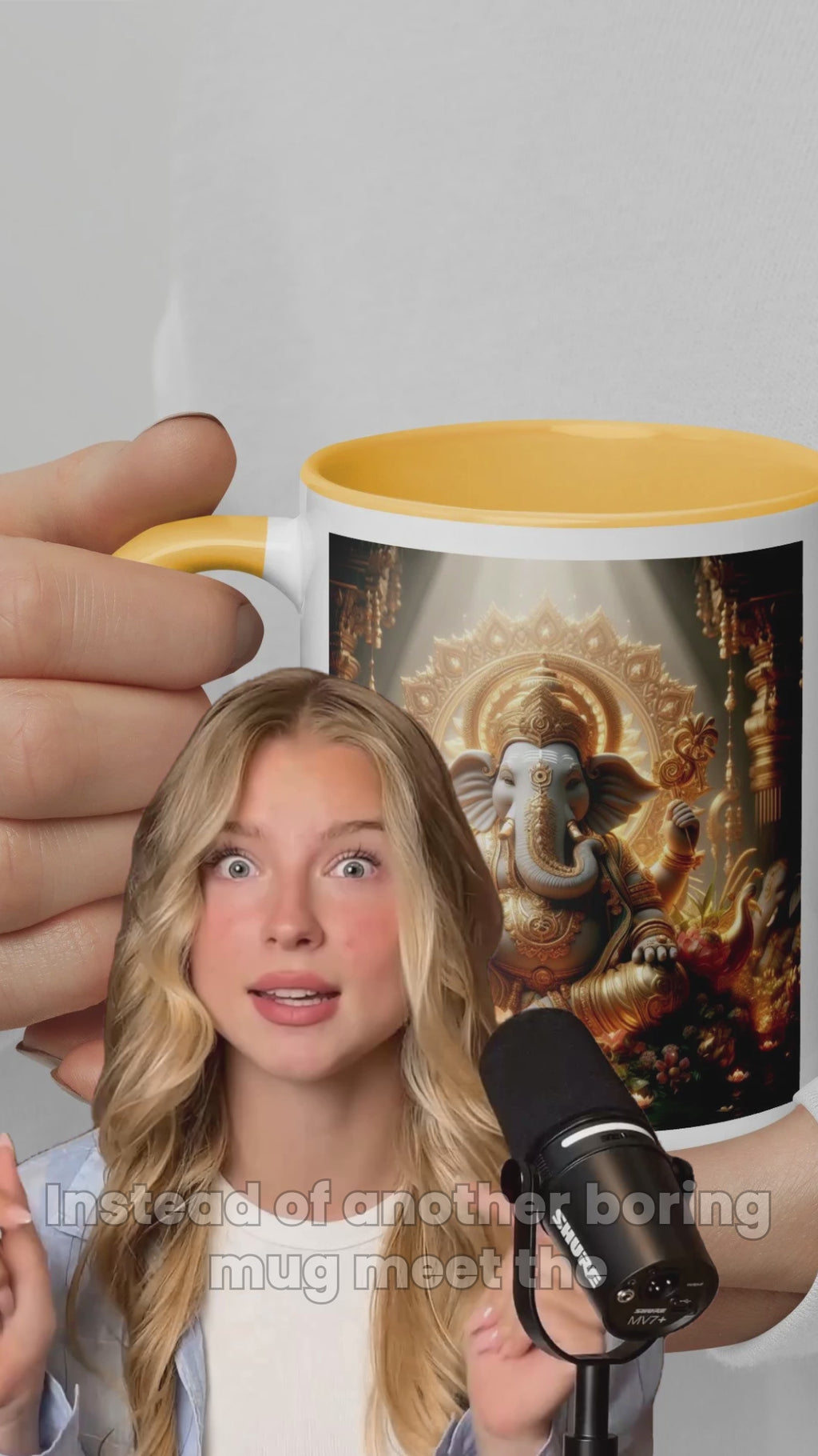 Ganesha Mug with Yellow Inside