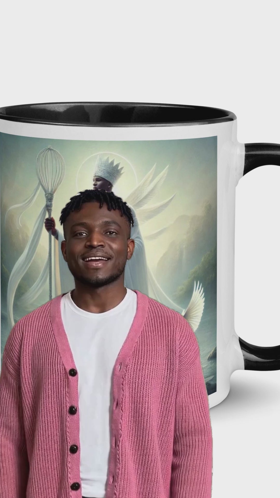 Orisha God Obatala Mug with Black Color Inside