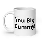 White 20 oz Fred Sanford mug with handle on the left, glossy finish, made to order by Queen Tee's Herbal Teas and Tinctures.
